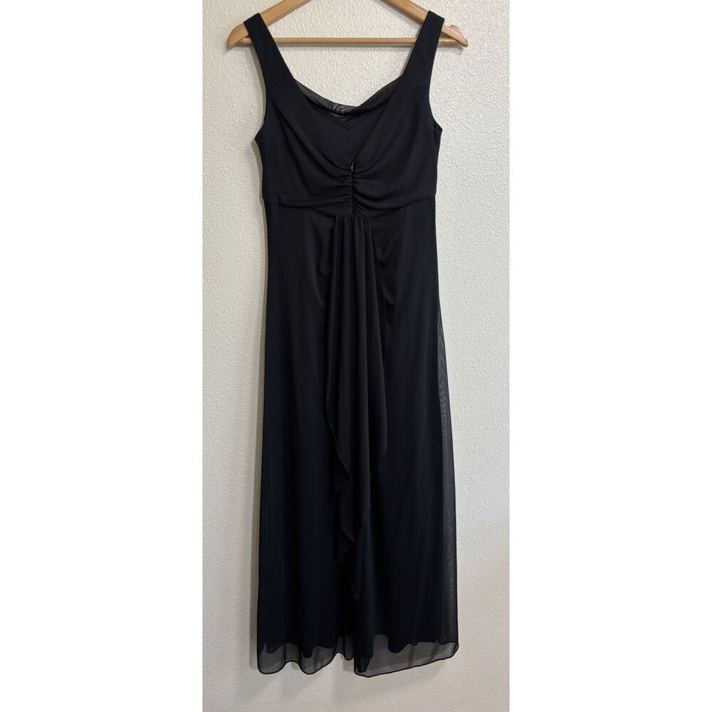 Vintage Black Evening Gown Maxi Dress Formal Event Whimsigoth Size 10 Petite - Picture 2 of 12